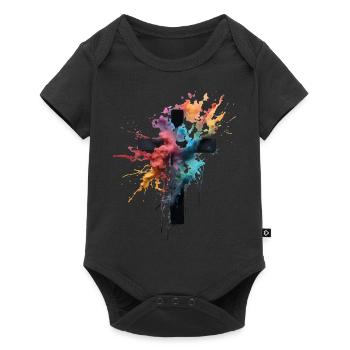 Cross Design Christian & Orthodox Christianity - Baby Premium short-sleeve bodysuit - black - Front