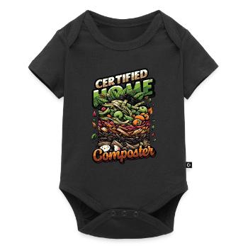 Composting Enthusiast Vermiculture Kompostierung - Baby Premium short-sleeve bodysuit - black - Front