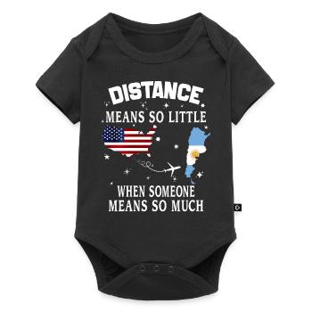 Distance Means So Little When Someone Means So Muc - Body à manches courtes Premium Bébé - noir - Devant