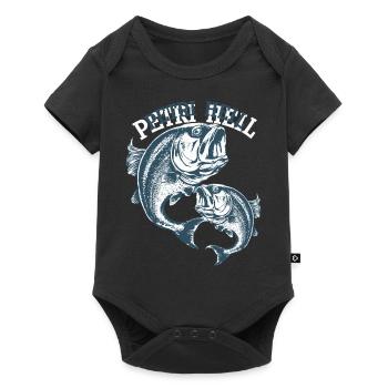 Pêche Vintage Poisson - Body à manches courtes Premium Bébé - noir - Devant