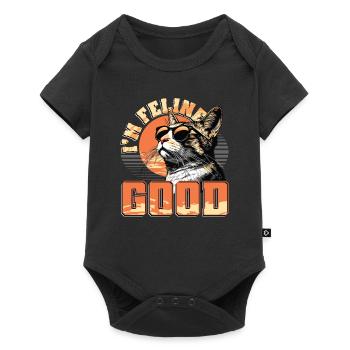 Drôle De Chat Dame, Chat Maman - Body à manches courtes Premium Bébé - noir - Devant