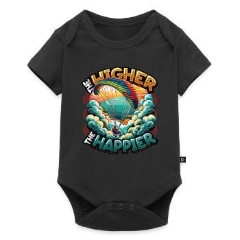 Skydiving Parachute Skydiving Paragliding - Baby Premium short-sleeve bodysuit - black - Front
