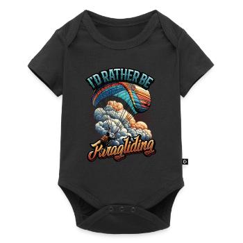 Skydiving Parachute Skydiving Paragliding - Baby Premium short-sleeve bodysuit - black - Front