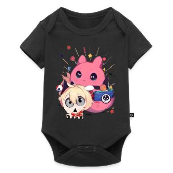 Otaku Anime Manga Japan Animals Hamster Pink Gothic - Baby Premium short-sleeve bodysuit - black - Front