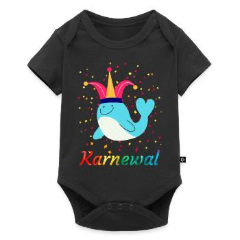 Karnewal Kölner Karneval Konfetti Wal Narrenkappe - Baby Premium Kurzarmbody - Schwarz - Vorne