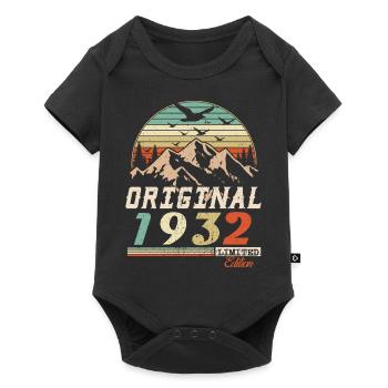 1932 vintage anniversaire rétro vintage cadeau - Body à manches courtes Premium Bébé - noir - Devant
