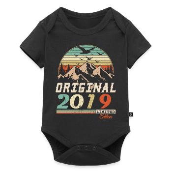 2019 vintage anniversaire rétro vintage cadeau - Body à manches courtes Premium Bébé - noir - Devant