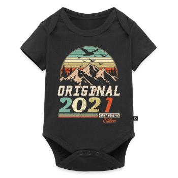 2021 vintage anniversaire rétro vintage cadeau - Body à manches courtes Premium Bébé - noir - Devant