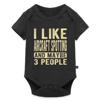 Aircraft spotting Saying - Baby Premium short-sleeve bodysuit - black - Front