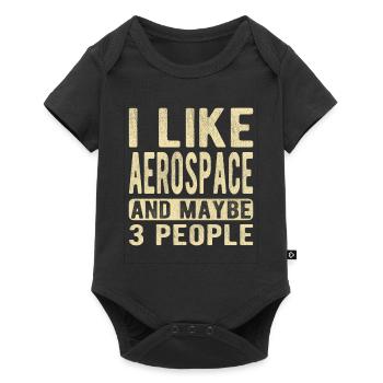Aerospace Saying - Baby Premium short-sleeve bodysuit - black - Front