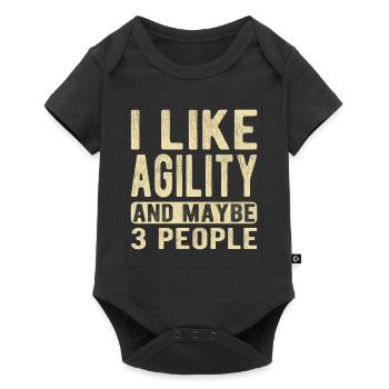 Agility Saying - Baby Premium short-sleeve bodysuit - black - Front
