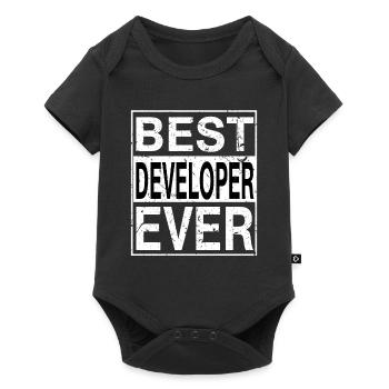 Meilleur cadeau de développeur de tous les temps - Body à manches courtes Premium Bébé - noir - Devant