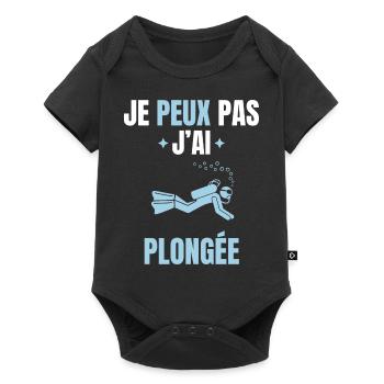 je peux pas j'ai plongée - Body à manches courtes Premium Bébé - noir - Devant