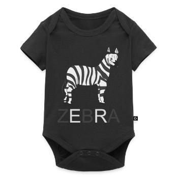 ZEBRA - Baby Premium short-sleeve bodysuit - black - Front