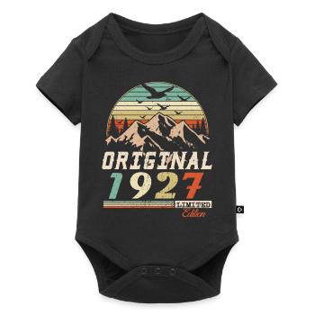 1927 Vintage Retro Birthday Vintage Gift - Baby Premium short-sleeve bodysuit - black - Front
