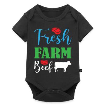 Fresh Farm Beef - Baby Premium short-sleeve bodysuit - black - Front