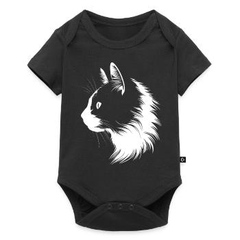 Chat, Motif De Chat - Body à manches courtes Premium Bébé - noir - Devant