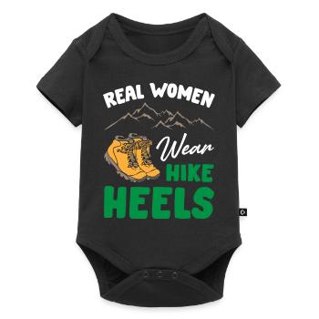 De vraies femmes drôles portent des talons de randonnée - Body à manches courtes Premium Bébé - noir - Devant
