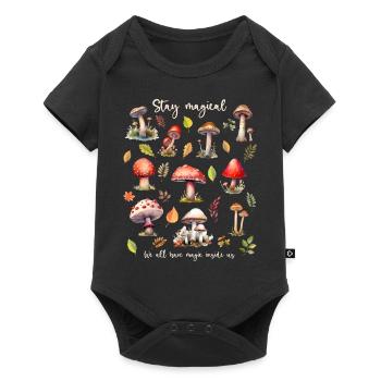 Les champignons sont magiques. Amoureux de la nature. - Body à manches courtes Premium Bébé - noir - Devant