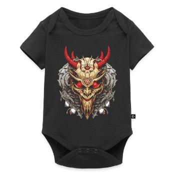 Fantasy Dragon Anime Dragon Head Mythical reptile - Baby Premium short-sleeve bodysuit - black - Front