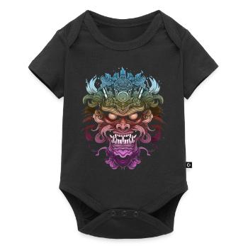Fantasy Dragon Anime Dragon Head Mythical reptile - Baby Premium short-sleeve bodysuit - black - Front