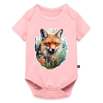Fox's Head - Baby Premium short-sleeve bodysuit - rose - Front