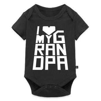 J’aime mon grand-père Meilleur grand-père Grand-père Aime grand-père - Body à manches courtes Premium Bébé - noir - Devant