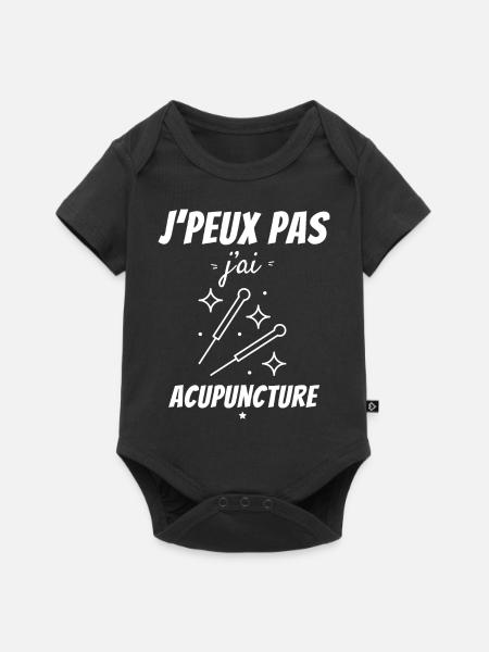 Ich kann keine Akupunktur - Baby Premium Kurzarmbody - Schwarz