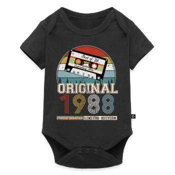 Vintage 1988 Cadeau Anniversaire 36 ans - Body à manches courtes Premium Bébé - noir - Devant