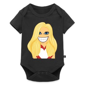Blonde woman in love - Baby Premium short-sleeve bodysuit - black - Front