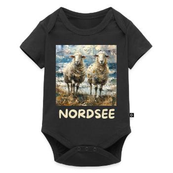 North Sea Sheep Northern Germany Lower Saxony - Baby Premium short-sleeve bodysuit - black - Front