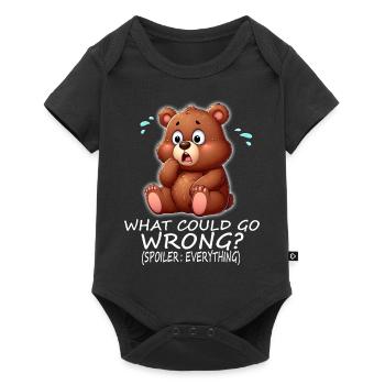 Cute bear What could possibly go wrong? - Baby Premium short-sleeve bodysuit - black - Front