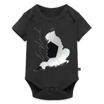 Angleterre | Vrai football | Carte FR - Body à manches courtes Premium Bébé - noir - Devant