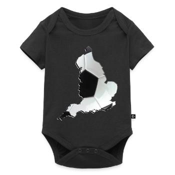 Angleterre | Vrai football | Carte - Body à manches courtes Premium Bébé - noir - Devant