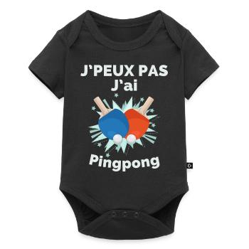 I can't I have pingpong - Baby Premium short-sleeve bodysuit - black - Front