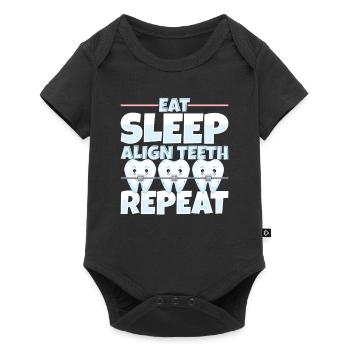 Eat Sleep Align Teeth Dentist - Baby Premium short-sleeve bodysuit - black - Front