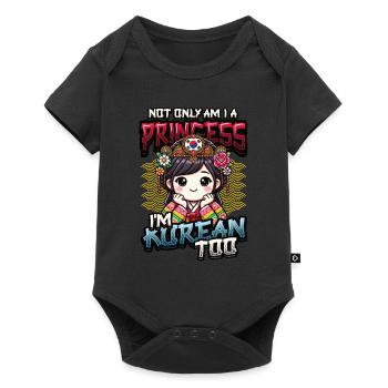 Mädchen Koreanische Herkunft Südkorea - Baby Premium Kurzarmbody - Schwarz - Vorne
