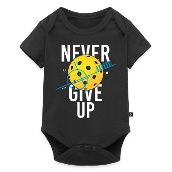 Le pickleball n’abandonne jamais - Body à manches courtes Premium Bébé - noir - Devant