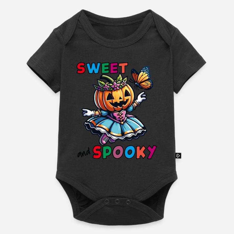Mignonne princesse d’Halloween avec papillon - Body à manches courtes Premium Bébé - noir