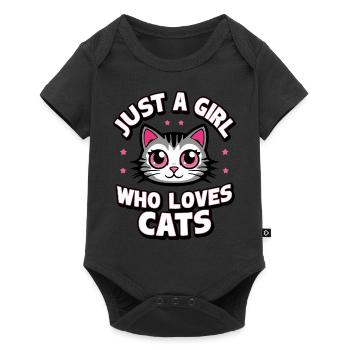Chat Chats Amoureux Chat Propriétaire Chaton - Body à manches courtes Premium Bébé - noir - Devant