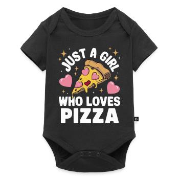 Pizza Italie Restauration rapide - Body à manches courtes Premium Bébé - noir - Devant