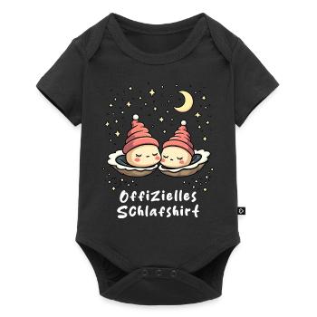 Offizielles Schlafshirt Pärchen Austern - Baby Premium Kurzarmbody - Schwarz - Vorne