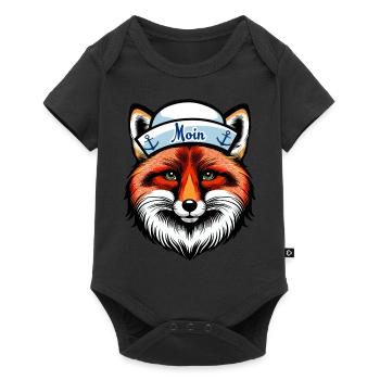 Lake Fox Foxes Maritime Sailor Sailor Moin - Baby Premium short-sleeve bodysuit - black - Front