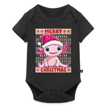 Axolotl Noël laid Noël mignon - Body à manches courtes Premium Bébé - noir - Devant