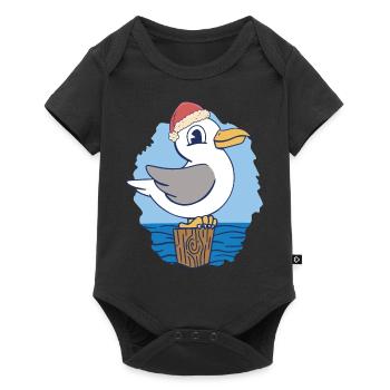 maritime Santa Claus St. Nicholas Seagull Seagulls - Baby Premium short-sleeve bodysuit - black - Front