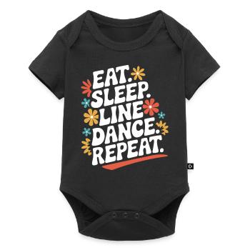Line Dancing Tanzen Tänzer - Baby Premium Kurzarmbody - Schwarz - Vorne