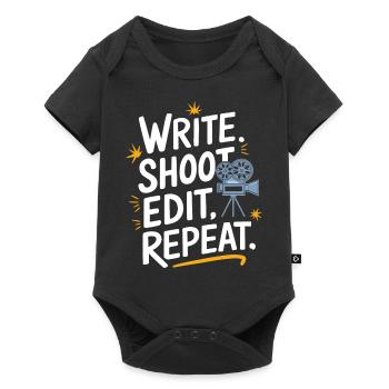 Filmmaker Film Director Cinematographer Film - Baby Premium short-sleeve bodysuit - black - Front