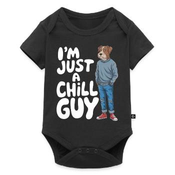 I'm just a Chill Guy Meme - Baby Premium Kurzarmbody - Schwarz - Vorne