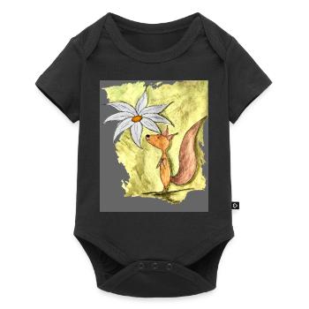 Genieße jeden Augenblick! - Baby Premium Kurzarmbody - Schwarz - Vorne