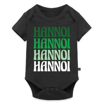 Hannoi Hannover Dialekt Geschenk - Baby Premium Kurzarmbody - Schwarz - Vorne